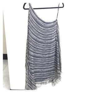 One shoulder Max Studio 100% silk dress